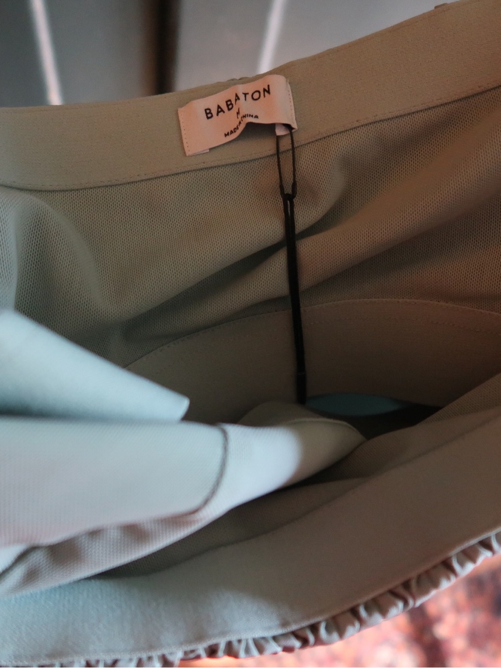 Aritzia Strapless Pleated Slip Dress in Sage Green - Picture 5 of 7